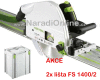 ponorná pila FESTOOL, TS 75 EBQ-Plus-FS, + 2. lišta FS 1400/2 + spojky FSV