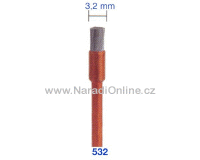 nerezový drátěný kartáč, přímý, 3,2mm, DR532