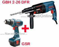 kladivo vrtací BOSCH, GBH 2-26 DFR + GSR 12-2