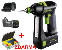 AKU vrtací šroubovák FESTOOL, C 12 CE-MH-C45-SET