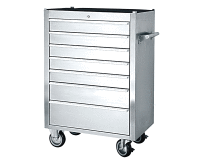 dílenský vozík, KENNEDY, 7x zásuvka, INOX