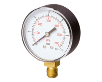 manometr standard, svislý, 0-10 Bar, 1/4", 50mm