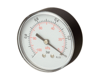 manometr standard, vodorovný, 0-10 Bar, 1/4", 50mm