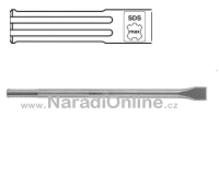 sada sekáčů SDS MAX, plochý, STANDARD, 400mm, (20ks)