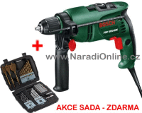 příklepová vrtačka BOSCH, PSB 1000 RPE (RU) + sada 45ks