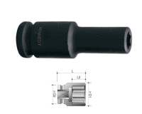 rázová hlavice prodloužená KENNEDY, 1/2", 13mm
