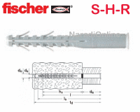 rámová hmoždinka nylonová, FISCHER, S-H-R 10x100mm