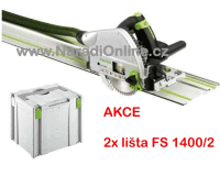 ponorná pila FESTOOL TS 55 EBQ-Plus-FS + lišta FS 1400/2