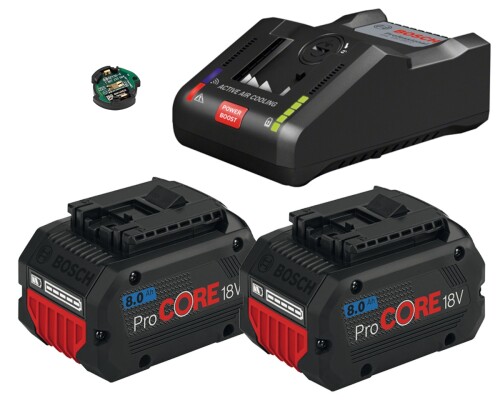 Startovací sada Bosch 18V, nabíječ GAL 18V-160C + 2x GBA 18V ProCORE, 8,0Ah Bosch profi1600A016GP