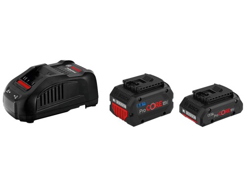 Startovací sada Bosch 18V, nabíječ GAL 1880 CV + GBA 18V ProCORE, 5,5Ah+4,0Ah Bosch profi1600A0214A