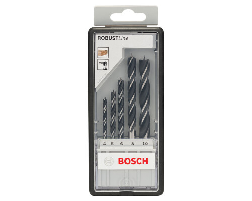 Sada spirálových vrtáků do dřeva, Robust-Line, 5ks Bosch profi2607010527