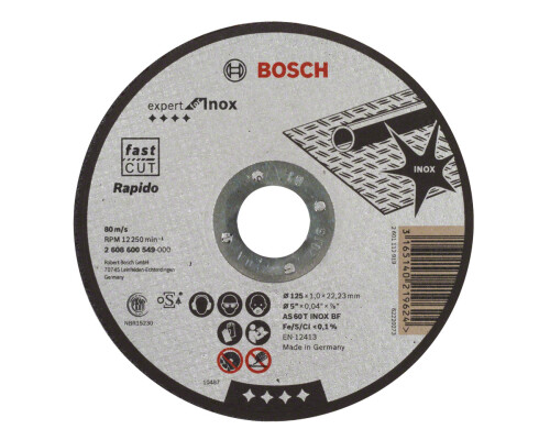 Řezací kootuč na kov a nerez Expert Rapido Inox, 125/1mm Bosch profi2608600549