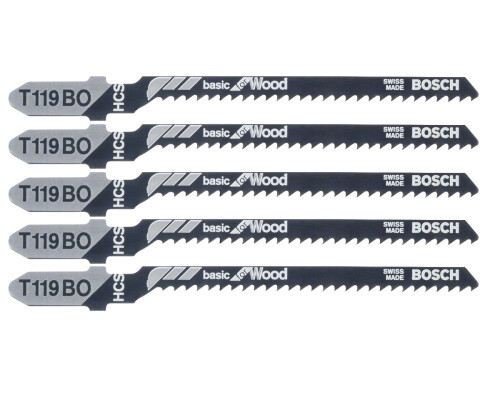 Pilový list HCS na dřevo přímočaré pily Basic WOOD T 119 BO (5ks) Bosch profi2608630310