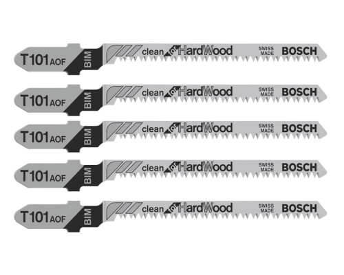 Pilový list BiM do přímočaré pily Clean for Hard Wood T 101 AOF (5ks) Bosch profi2608634233