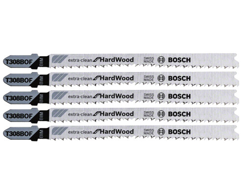 Pilové plátky BiM kmitací pily Extra Clean for Wood T 308 BOF, 5ks Bosch profi2608636640