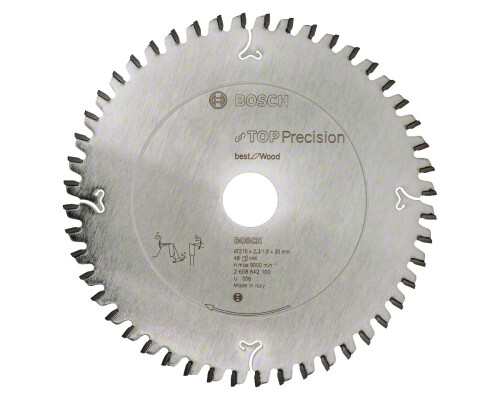 Pilový kotouč kapovací TOP Precision 210x2,3(1,8)x30mm, 48T ATB(WZ) Bosch profi2608642100