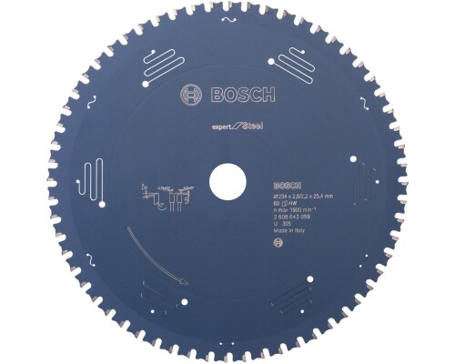 Pilový kotouč Expert for Steel 254x25,4mm, 60MTCG Bosch profi2608643059