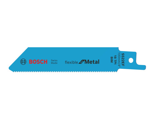 Pilový list do ocasky Flexi Metal S 522 EF, 18TPI, 100mm, 5ks Bosch profi2608656012