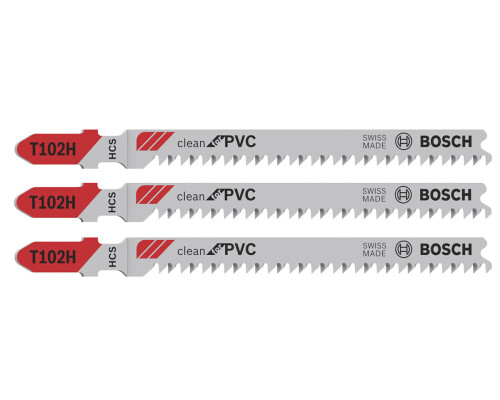 Pilové listy přímočaré pily Clean for PVC, T 102 H (3ks) Bosch profi2608667445