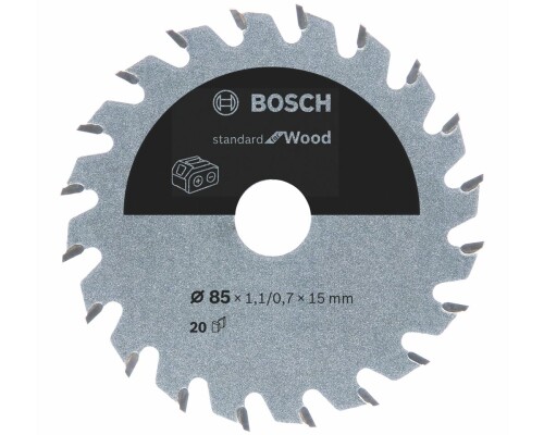 Pilový kotouč Standard for Wood, 85x1,1/0,7x15mm, 20z ATB - AKU Bosch profi2608837666