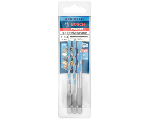 Sada stavebních vrtáků MultiConstruction HEX-9, 3ks (5-8mm) Bosch profi2608900584