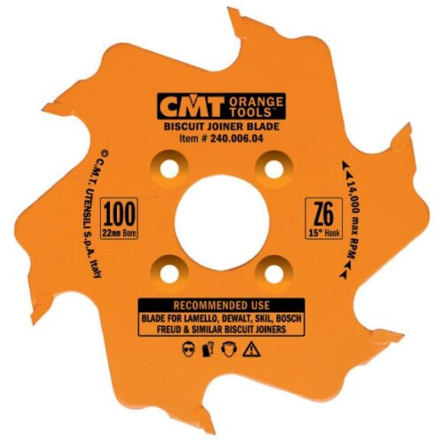 Lamelovací fréza pro lamelové spoje, HM, 100x3,96x22, Z6 CMTC24000604