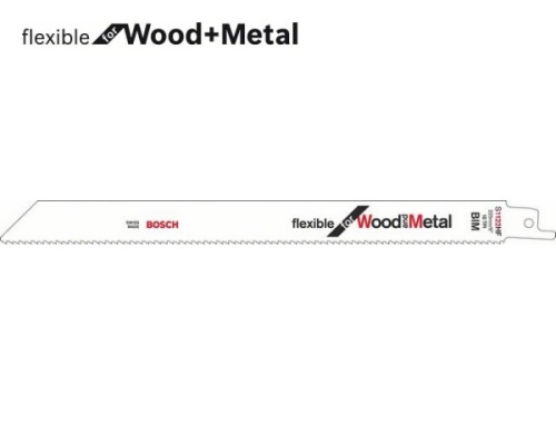 pilový list ocaska flexibilní na dřevo a kov S 1122 HF, 225mm, 5ks Bosch profi2608656021