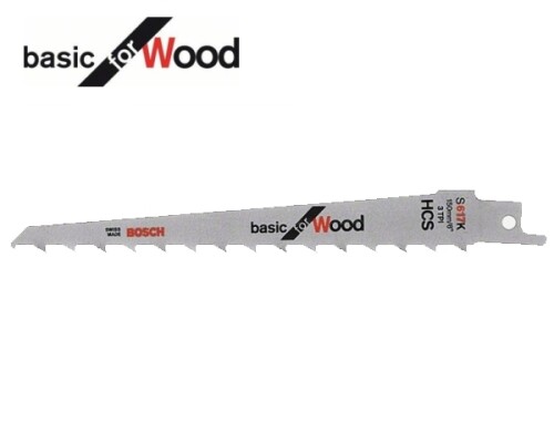 pilový list ocaska 150mm, BASIC WOOD, S 617 K, 3TPI, 5ks Bosch profi2608650677