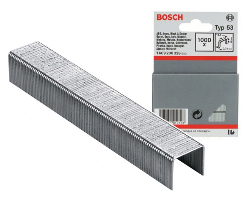 Ocelové spony TYP 53 (11,4mm), 8mm, 1000ks Bosch profi1609200365