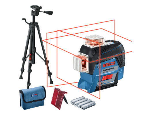 Stavební křížový laser Bosch GLL 3-80 C + stativ BT 150 Bosch profi0601063R01