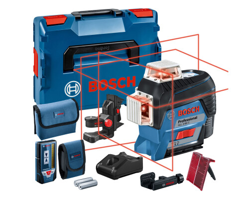 Stavební křížový laser Bosch GLL 3-80 C + BM1 + AKU + LR7, L-Boxx Bosch profi0601063R05