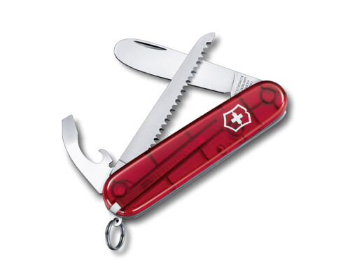 Kapesní nůž s pilkou "Můj první Victorinox" červená transp., 84mm Victorinox0.2373.T