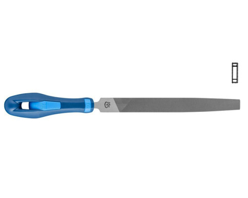 Dílenský plochý zúžený pilník s rukojetí, L=200mm, SEK 1 (hrubý) PferdPF1122200MMH1