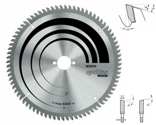 pilový kotouč stolní pily OPTILINE, 315x3,2x30mm, 60 Z Bosch profi2608640651