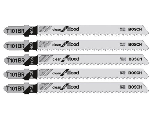 Pilový list HCS přímočaré pily s reverzním zubem Clean Wood T 101 BR (5ks) Bosch profi2608630014