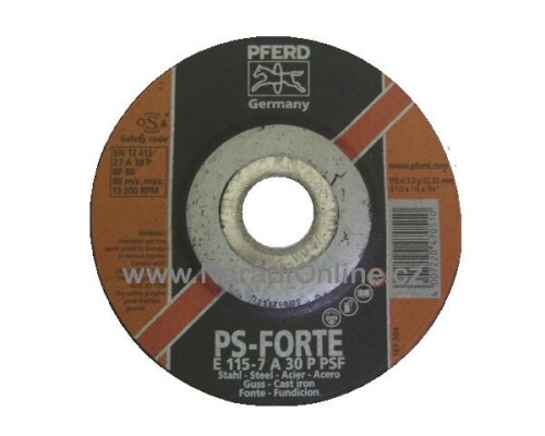 kotouč brusný PFERD, PS FORTE, A 30 P, 115/7 PferdFKB-PSF115/7