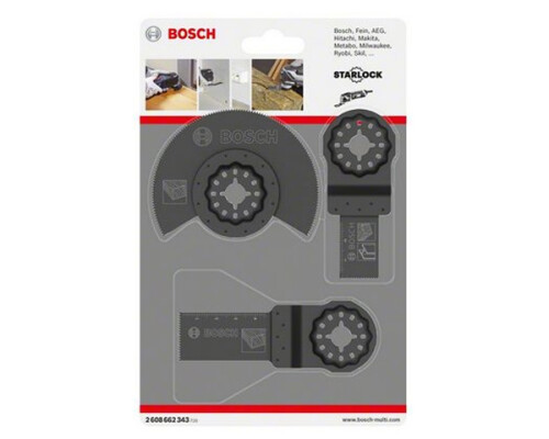 Sada oscilačních nástrojů na dřevo StarLock, 3ks Bosch profi2608662343