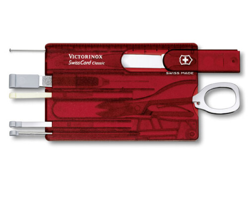 Kapesní nůž Victorinox SwissCard, červený transparent Victorinox0.7100.T