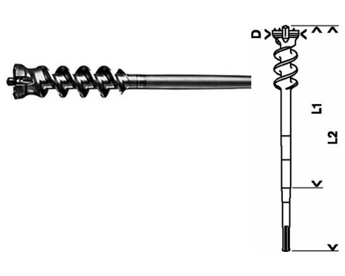 Průrazový vrták korunkový SDS-MAX, 55x850mm Bosch profi1618596458