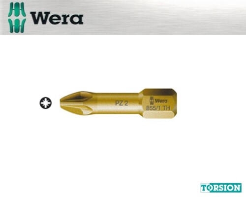 bit WERA 855/1 TH, 1/4", 25mm, TORSION, PZ2 WeraW056915